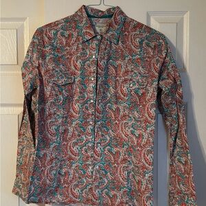 Panhandle Rough Stock women’s sml, Paisley Long Sleeve Blouse